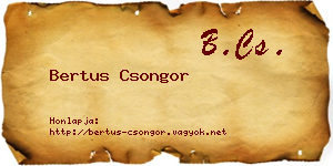 Bertus Csongor névjegykártya